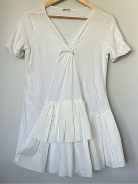 Marni V-Neck, Pleated Shirt